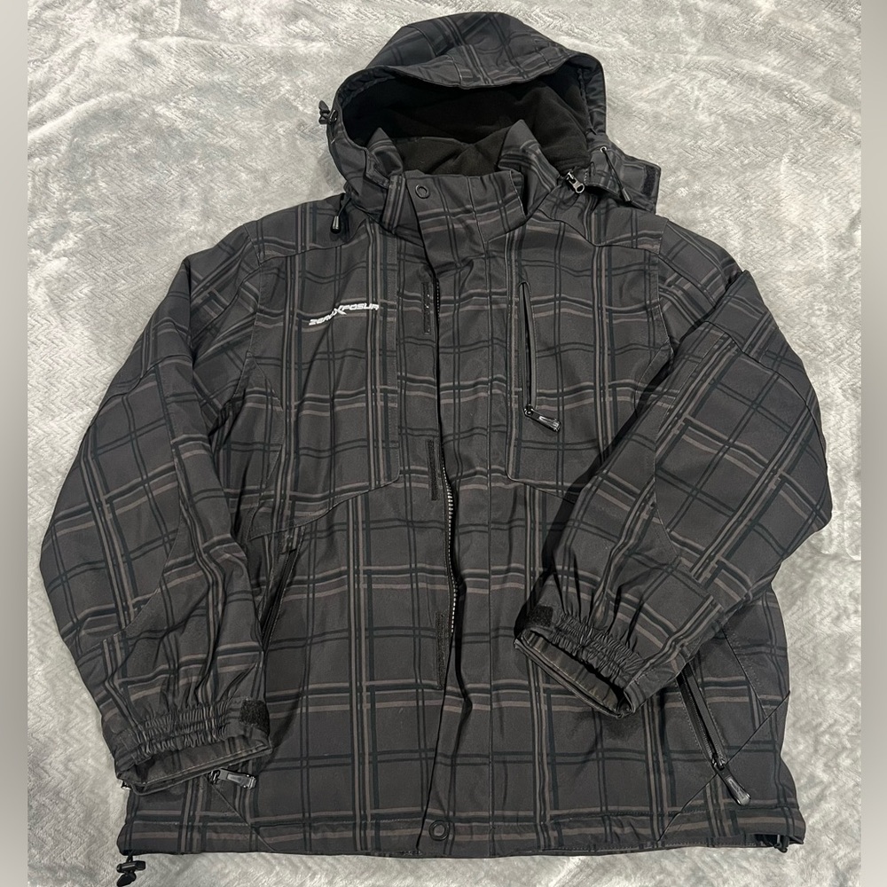 ZeroXposur Men's Black Plaid Jacket - L